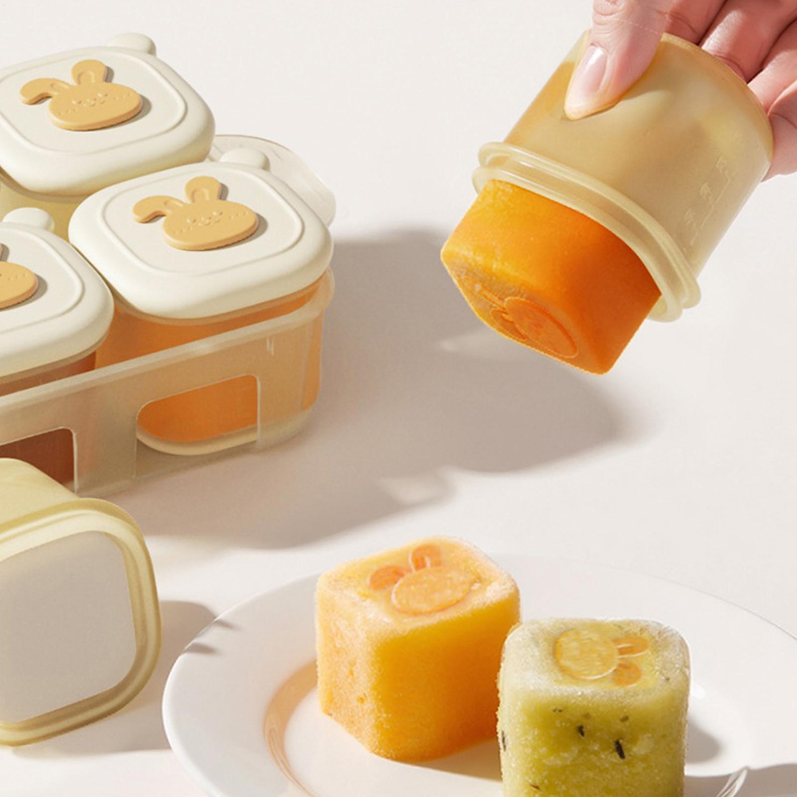 Baby Food Yogurt - Würfelförmige Lebensmittel-Gefrierfachschale, Joghurtbehälter für Kinder, Lebensmittelaufbewahrungsbehälter