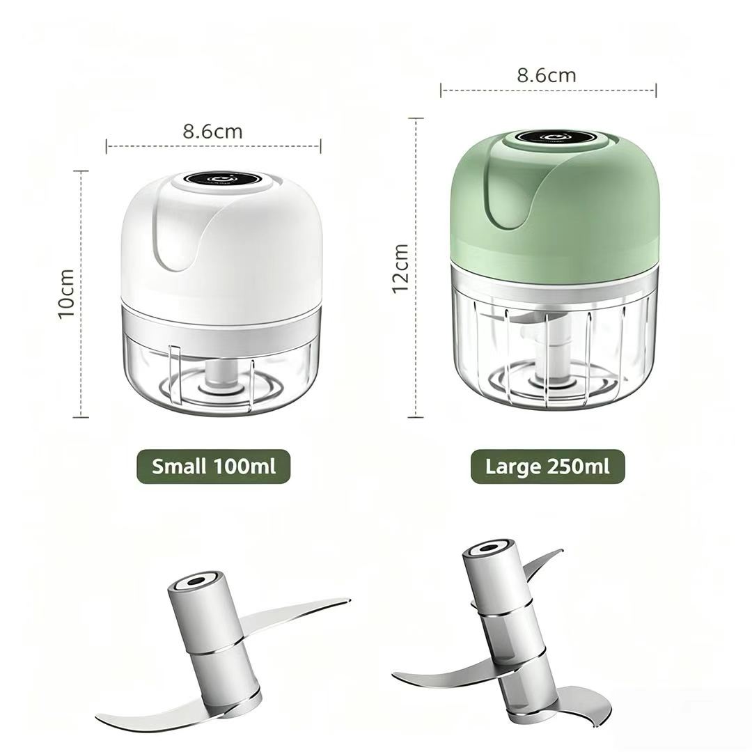 Baby Food Vegetable - 23W USB Wiederaufladbarer Elektrischer Knoblauchzerkleinerer 100ML/250ML