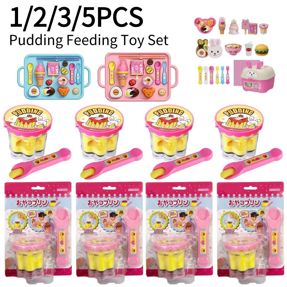 Baby Food Doll - Rollenspiel-Pudding-Fütterungsspielzeug-Set mit magischem Löffel, Simulation von