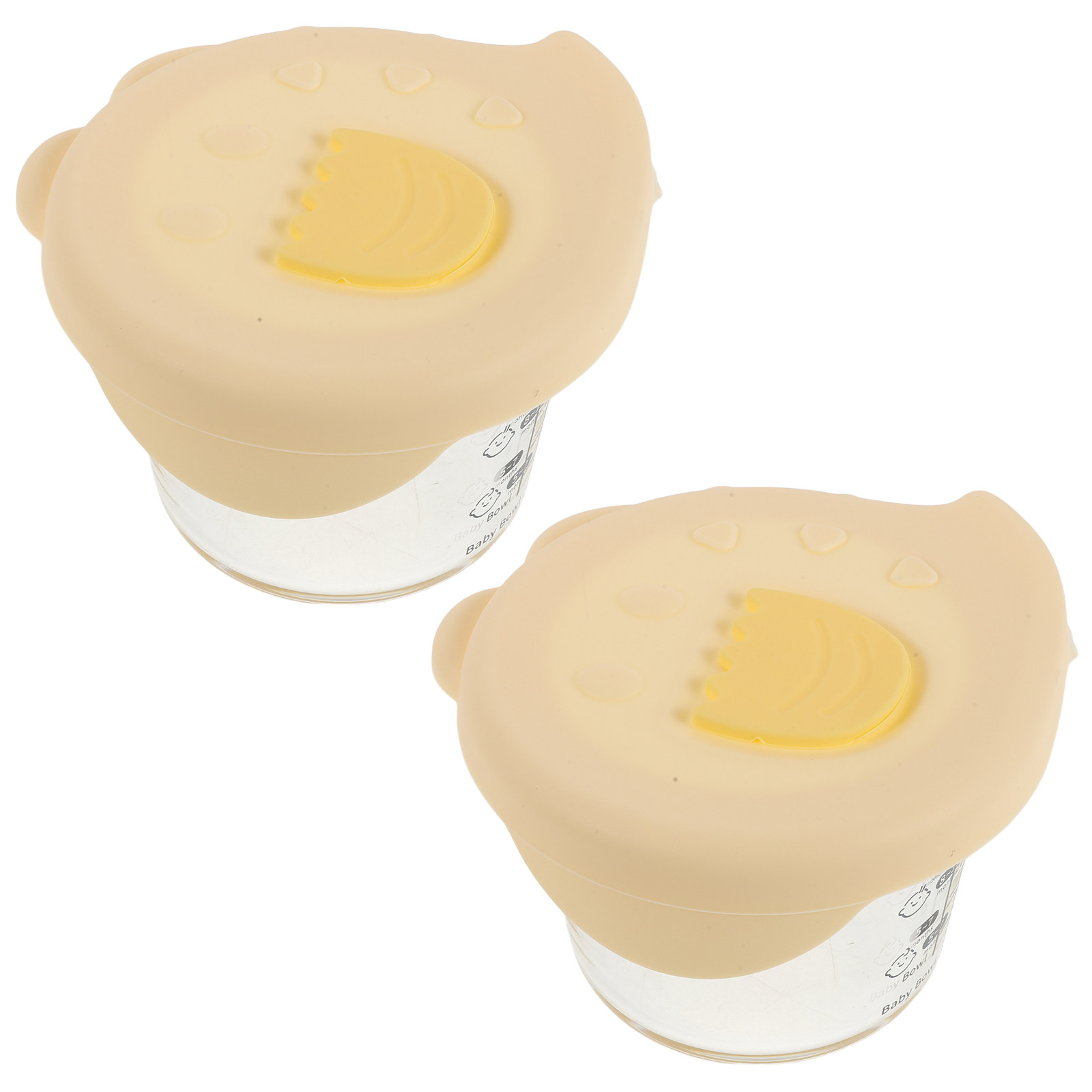 Baby Food Prep Containers - 2 Stück Baby-Nahrungsaufbewahrungsschalen aus Glas, auslaufsichere