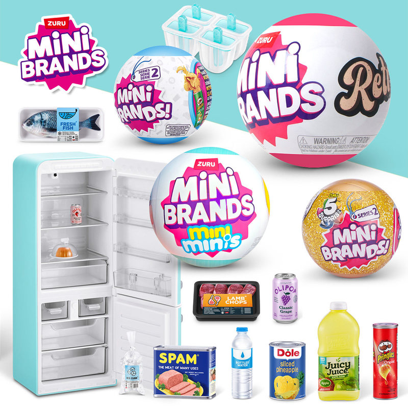 Baby Food Container - ZURU MINI BRANDS Realistisches Miniatur-Kühlschrank-Lebensmittelset Spielzeugball
