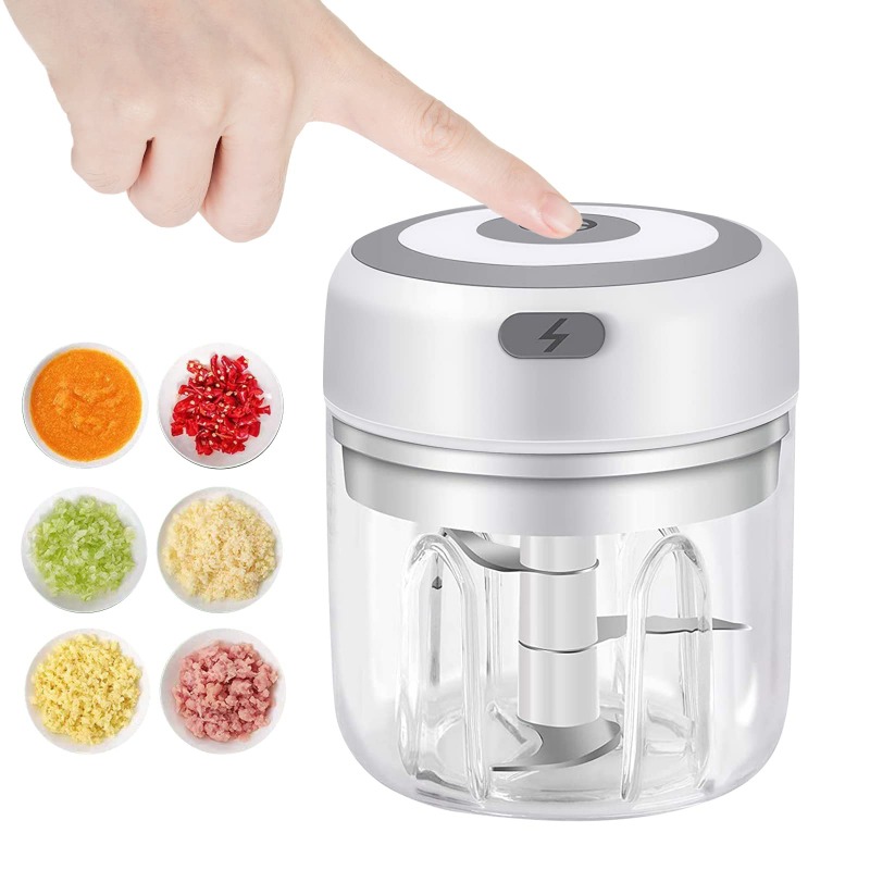 Baby Food Vegetable - 250ML Elektrischer Knoblauchzerkleinerer Multifunktionaler Fleischzerkleinerer Kabelloser