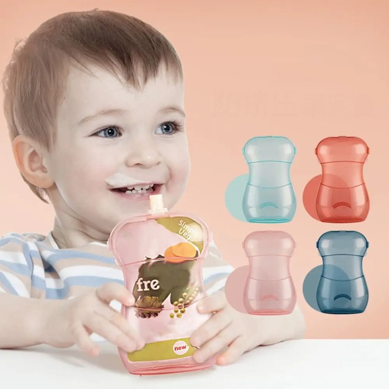Baby Food Organic Pouches - Wiederverwendbare Babynahrungsbeutel, PP, nachfüllbar, Quetschbeutel, Fruchtpüree,