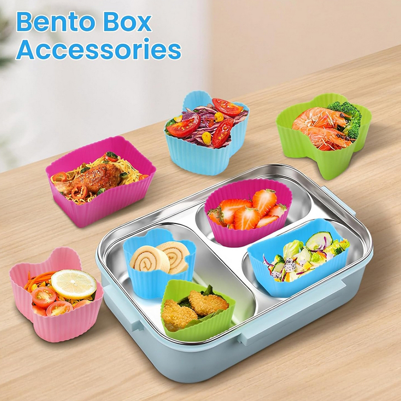 Baby Food Container - 8 Stück Silikon-Lunchbox-Trennwände für Kinder, Schultrennwände
