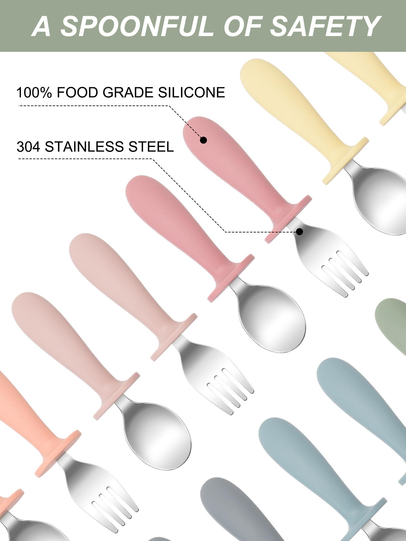 2PCS Edelstahl Gabel Löffel Se – Baby Food Weaning Bewertung und Preis