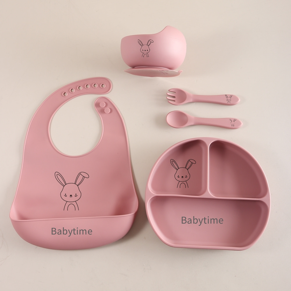 5-teiliges Häschen-Baby-Utensi – Baby Food Weaning Bewertung und Preis