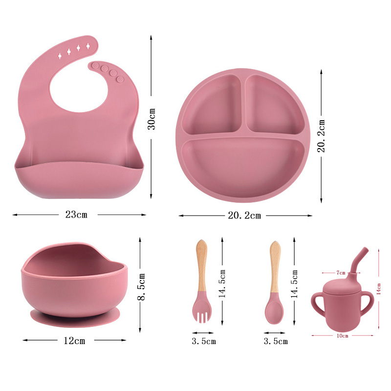 Kinder-Silikon-Geschirr-Set fü – Baby Food Quantity Bewertung und Preis
