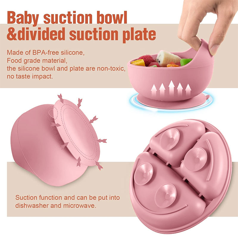 Kinder-Silikon-Geschirr-Set fü – Baby Food Quantity Bewertung und Preis