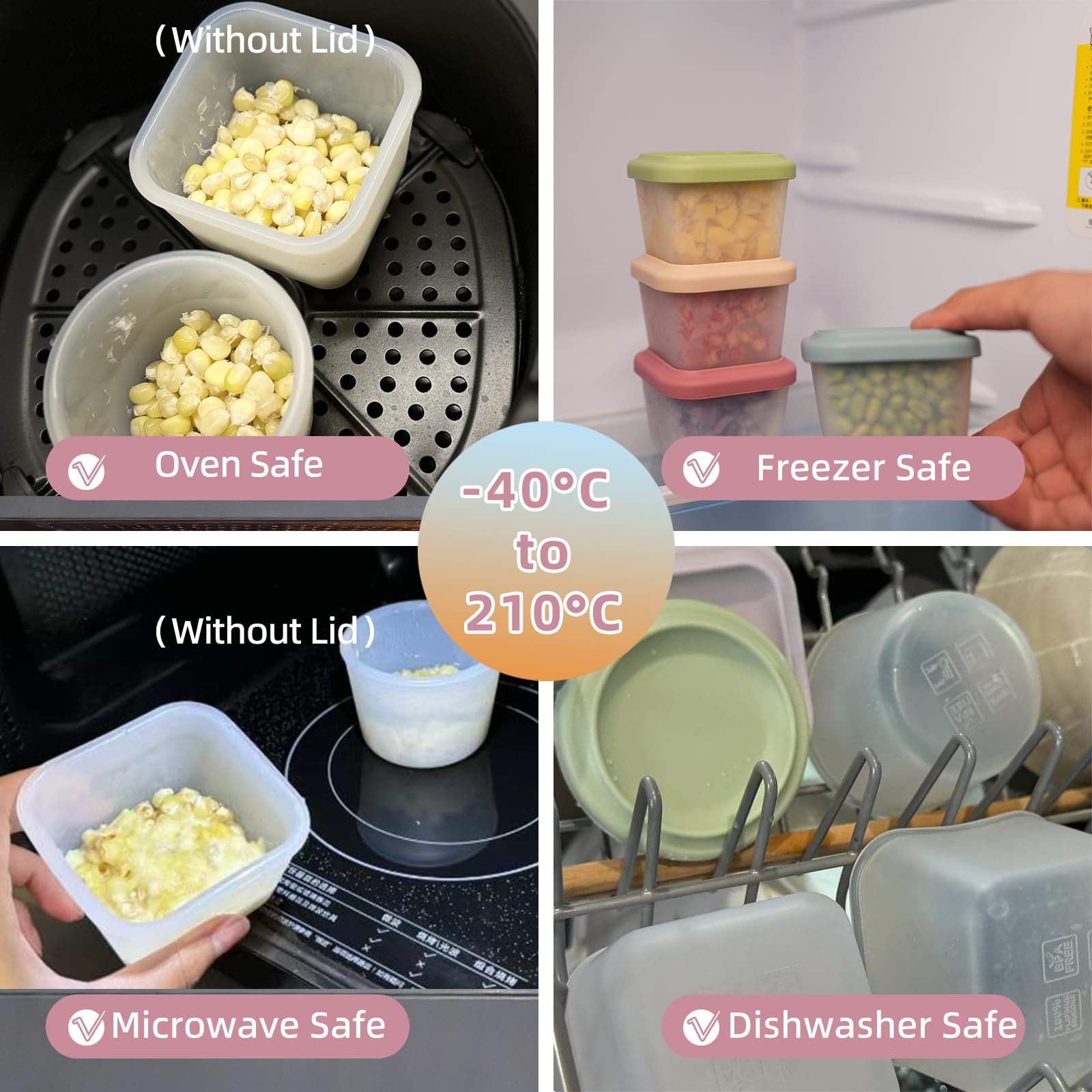 Lebensmittelechter Silikon-Bab – Baby Food Container Bewertung und Preis