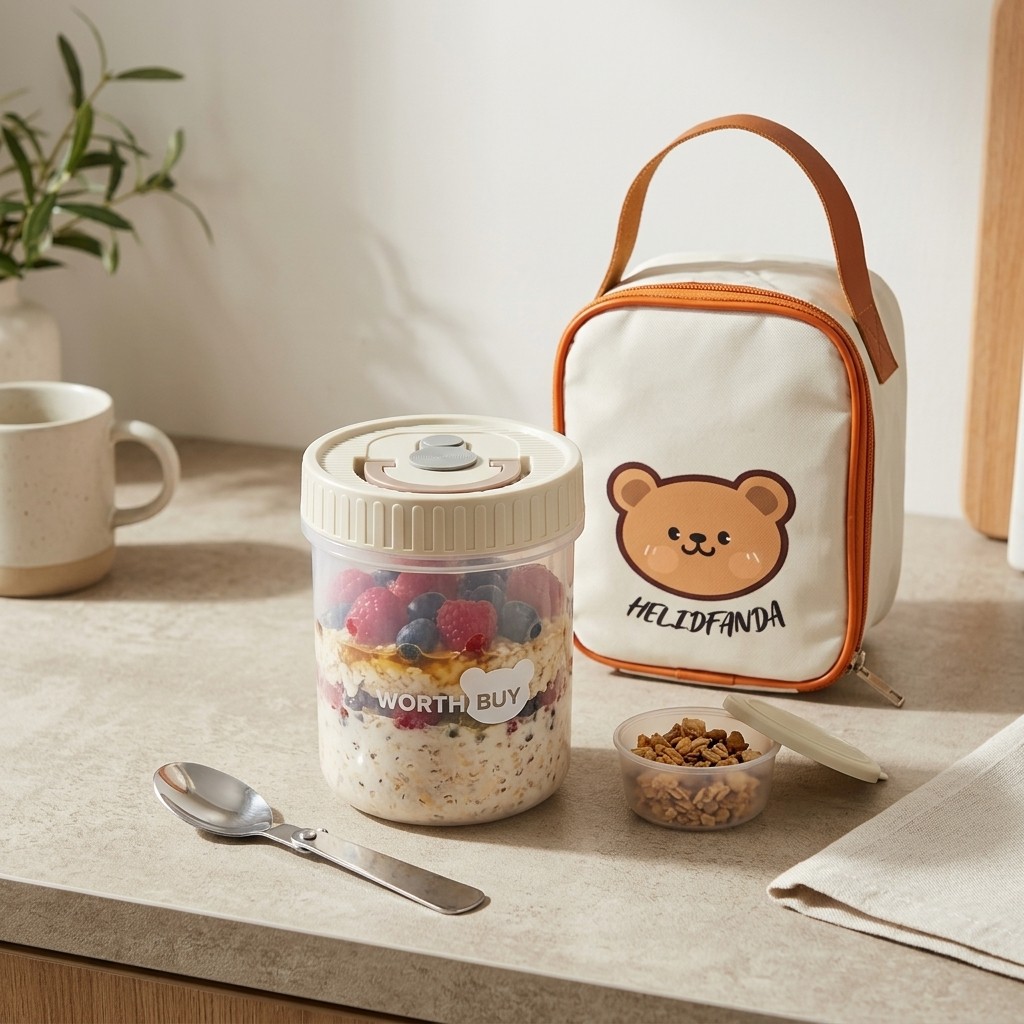 Overnight-Oats-Behälter mit De – Baby Food Yogurt Bewertung und Preis