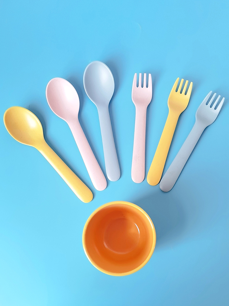 Bambusfaser-Gabel-Löffel-Set f – Baby Food In Restaurant Bewertung und Preis