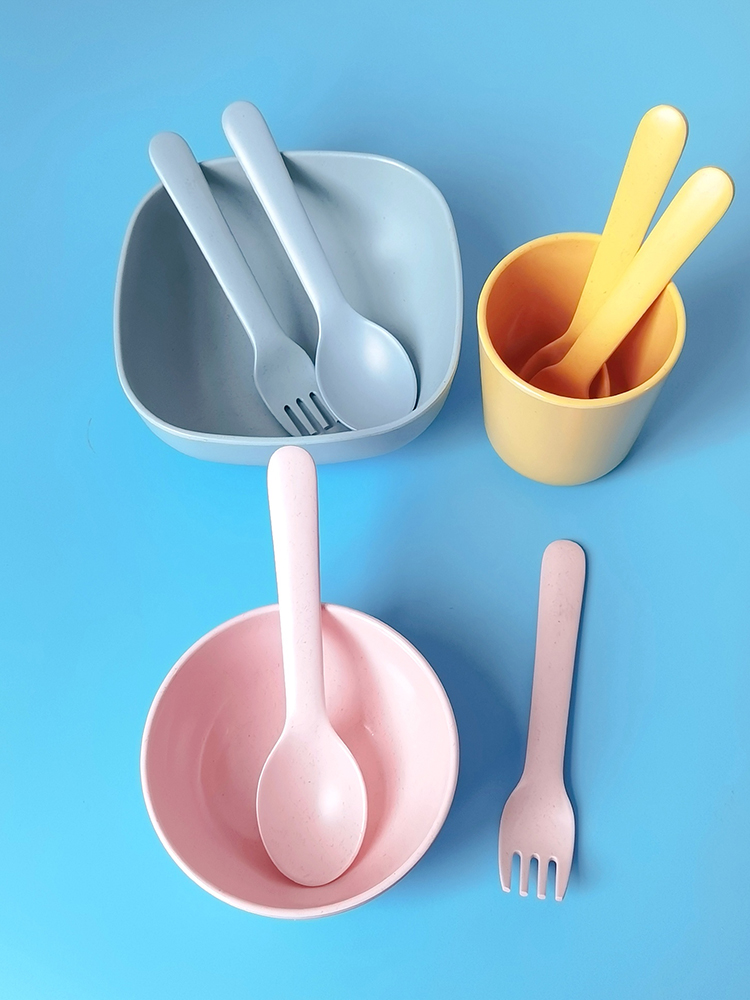 Bambusfaser-Gabel-Löffel-Set f – Baby Food In Restaurant Bewertung und Preis