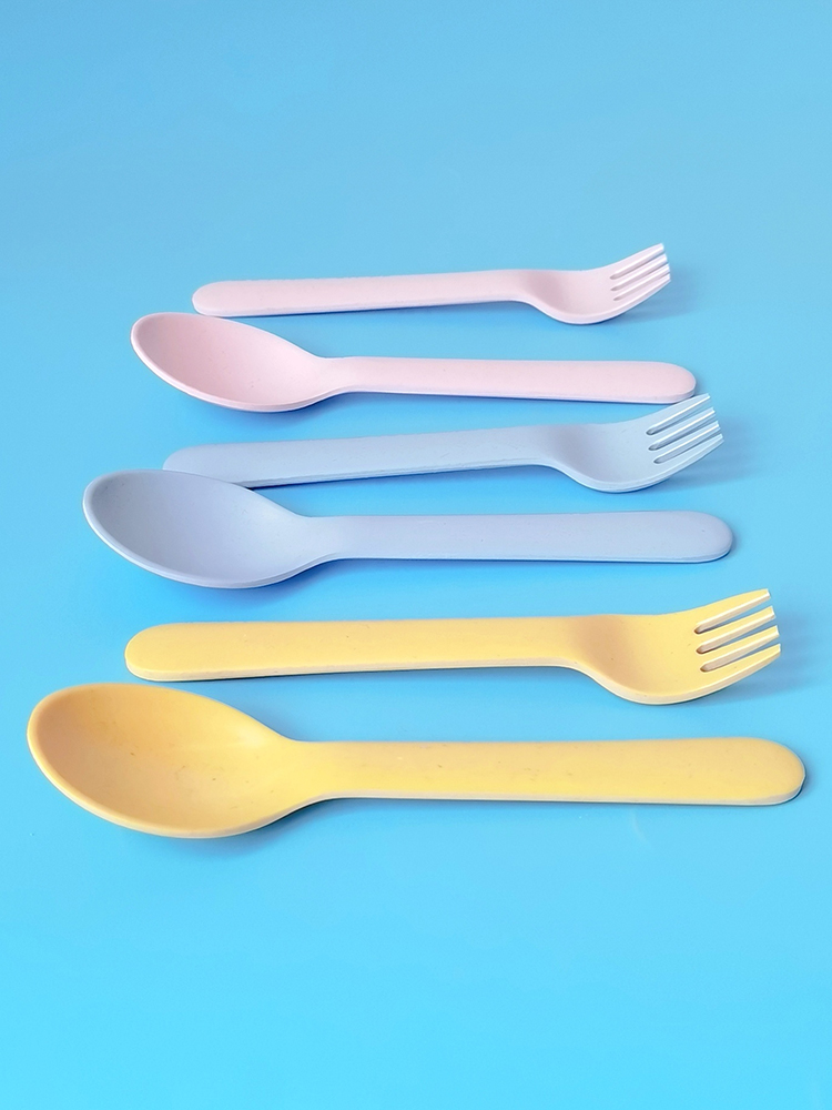 Bambusfaser-Gabel-Löffel-Set f – Baby Food In Restaurant Bewertung und Preis