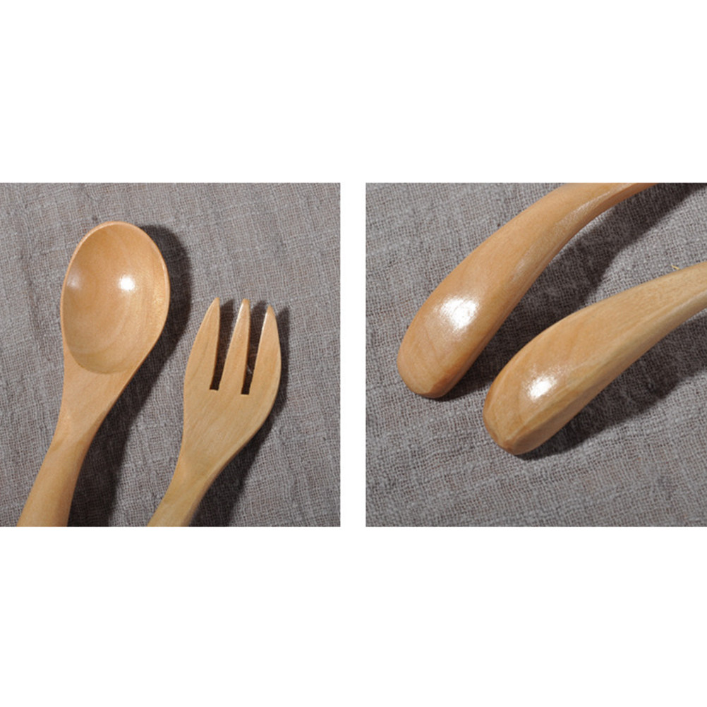 2-teiliges Kinder-Holzbesteck- – Baby Food In Restaurant Bewertung und Preis