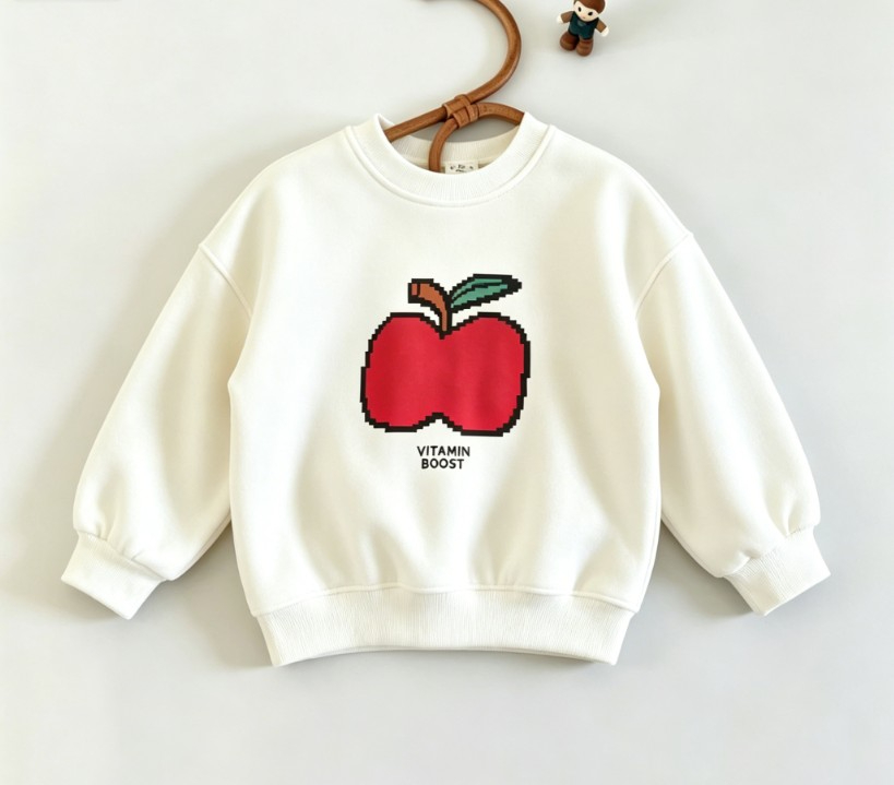Kleinkind-Sweatshirt mit Rundh – Baby Food Apple Bewertung und Preis