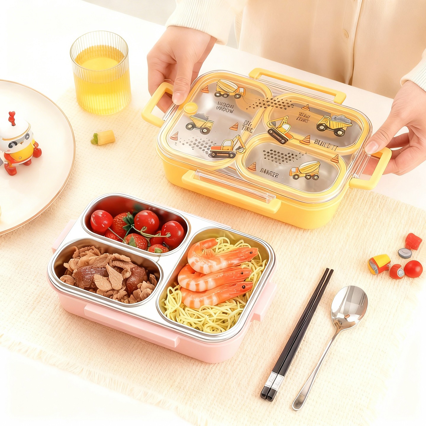 Große Cartoon-Lunchbox für Kin – Baby Food Container Bewertung und Preis